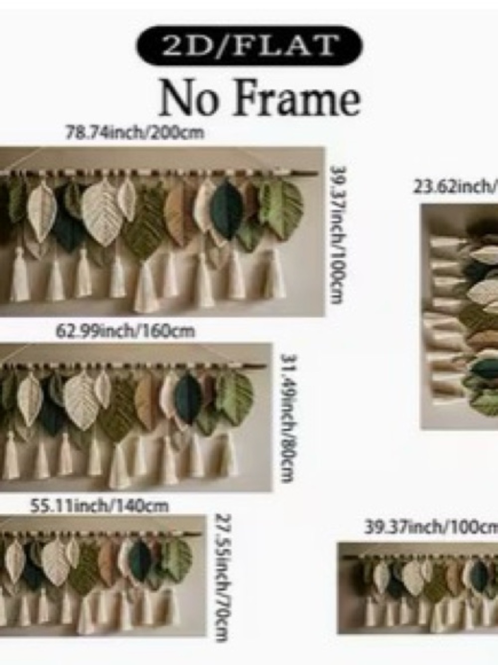 Textured Leaf Wall POSTER Green and Cream - Decorative Home Wall Art POSTER #492